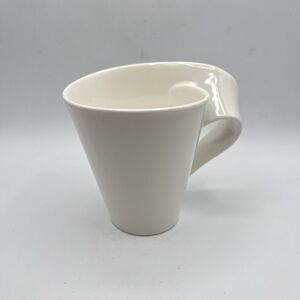 VILLEROY & BOCH White  Porcelain New Wave Curved Handle Coffee Mug Luxembourg